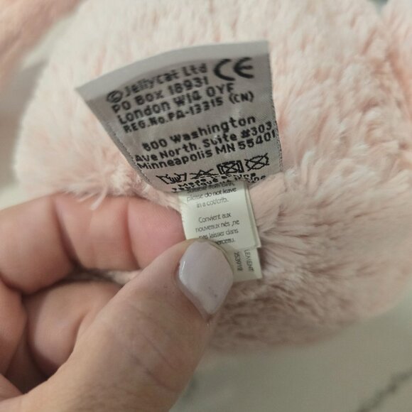 Jellycat Bashful Bunny Plush Pink Stuffed Animal 12" - Picture 7 of 13